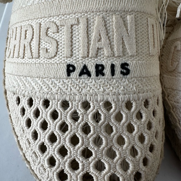 Shoes Christian Dior Granville Wedge Espadrilles New in Box - Picture 4 of 8